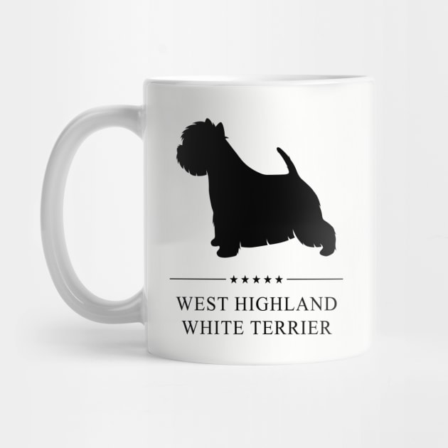 West Highland White Terrier Westie Black Silhouette by millersye